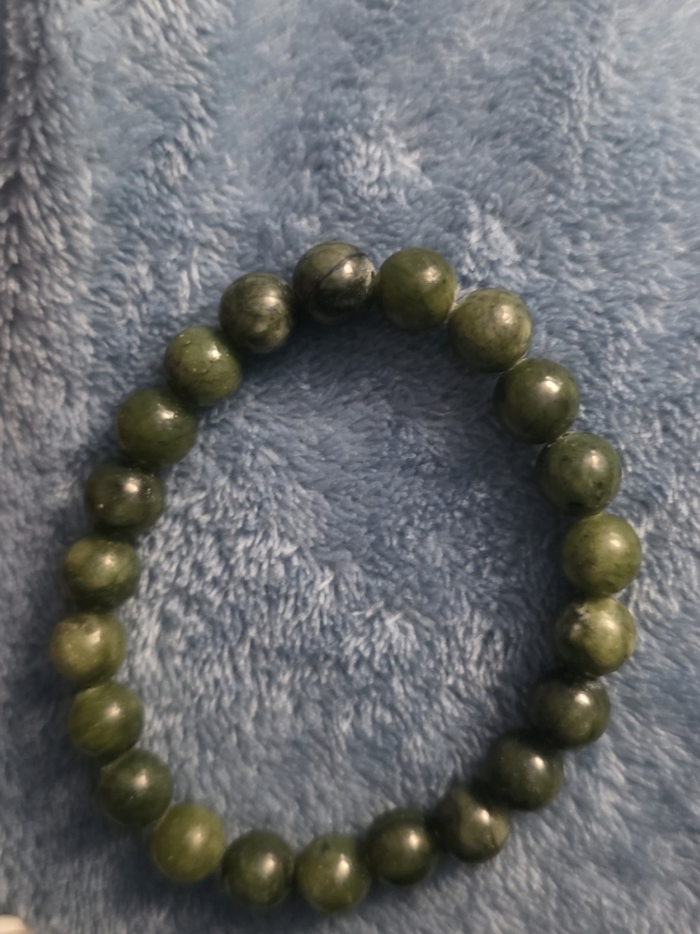 Nephrite Jade Stretch Bracelet-;balance, strength, & abundance.